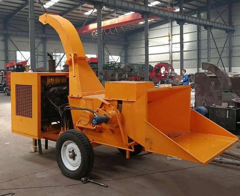 Easy Operate Garden Use Branch Shredder Chipper Hardwood Chipper Machine Diesel Wood Chipper